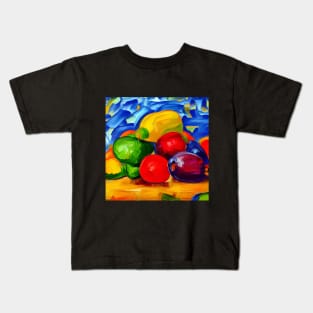 Fruit & Vegetable Oil Painting Kids T-Shirt